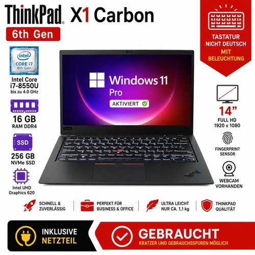 Lenovo thinkpad carbon 6th - carbon,